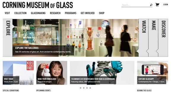 کروسل در وب سایت corning museum of glass